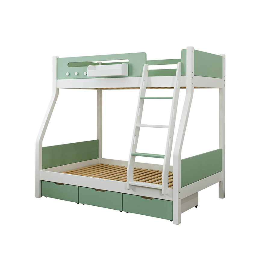 JIA MU JIA Eco-friendly solid wooden kids bunk bed many color choice for children beds