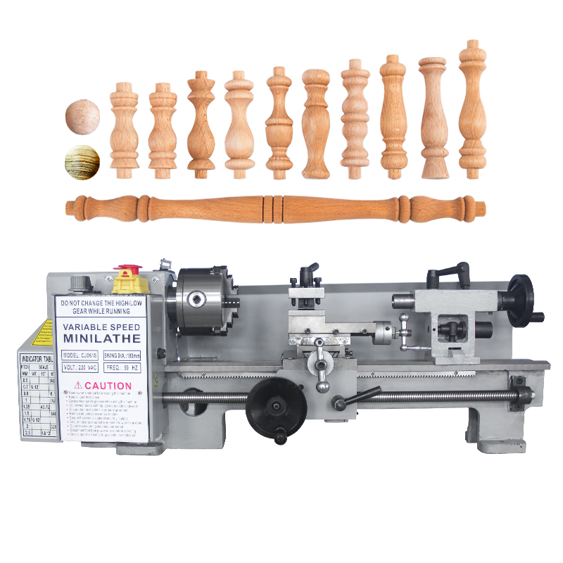 Vanace steady mini wood turing manual high-precision diy cnc metal working lathe