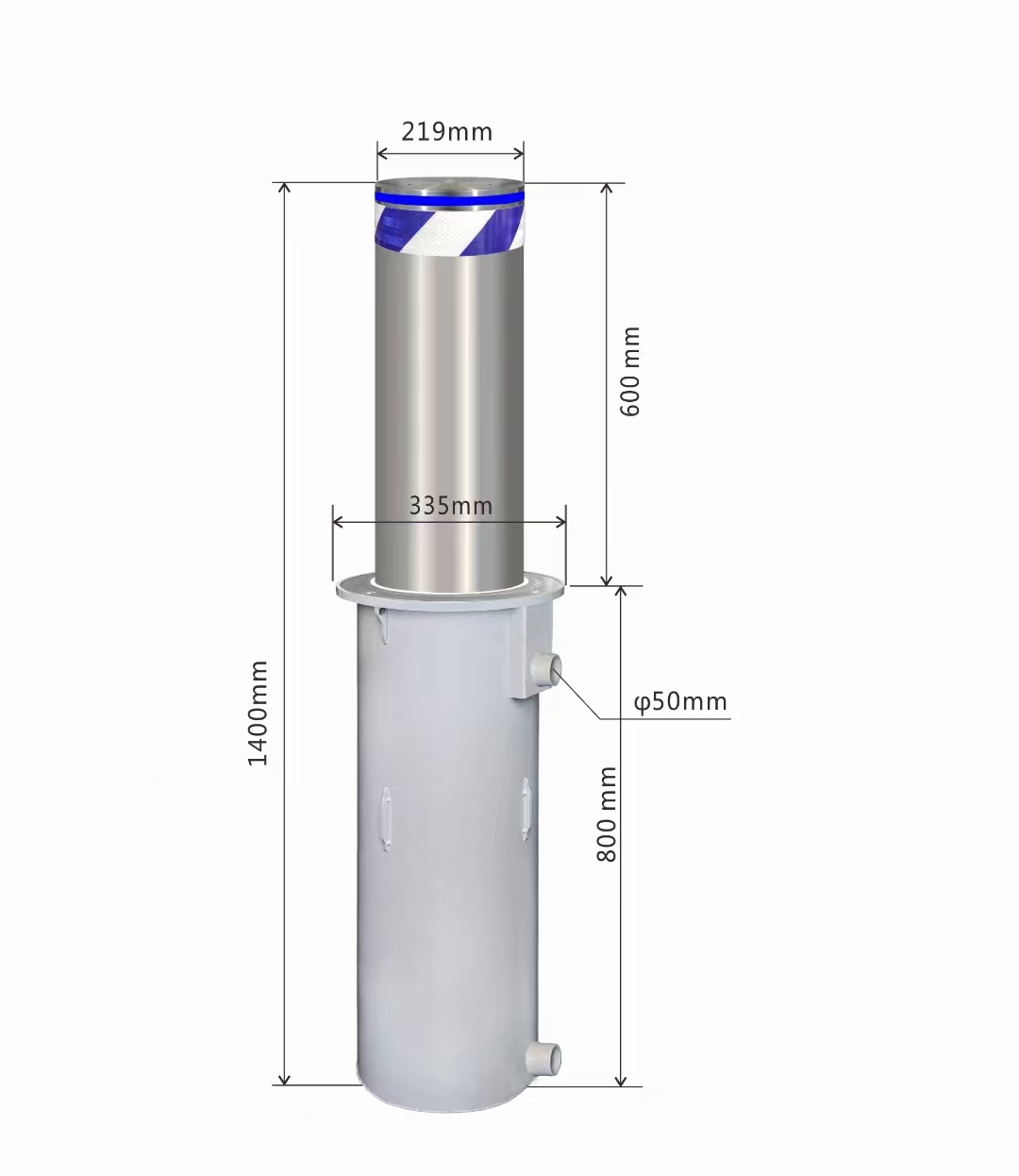 ANT Factory Price Anti-terrorist Automatic Rising Hydraulic Bollards Systems For Access Control