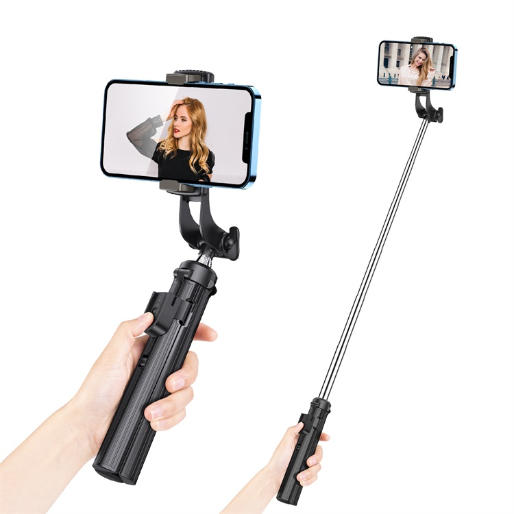 Factory direct supply Portable Flexible promotional gift 3 axis handheld selfie stick tripod with Remote