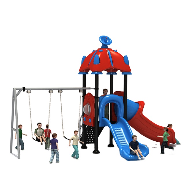 Residential Aircraft Combination Amusement Kids Slide Plastic Playground Equipment