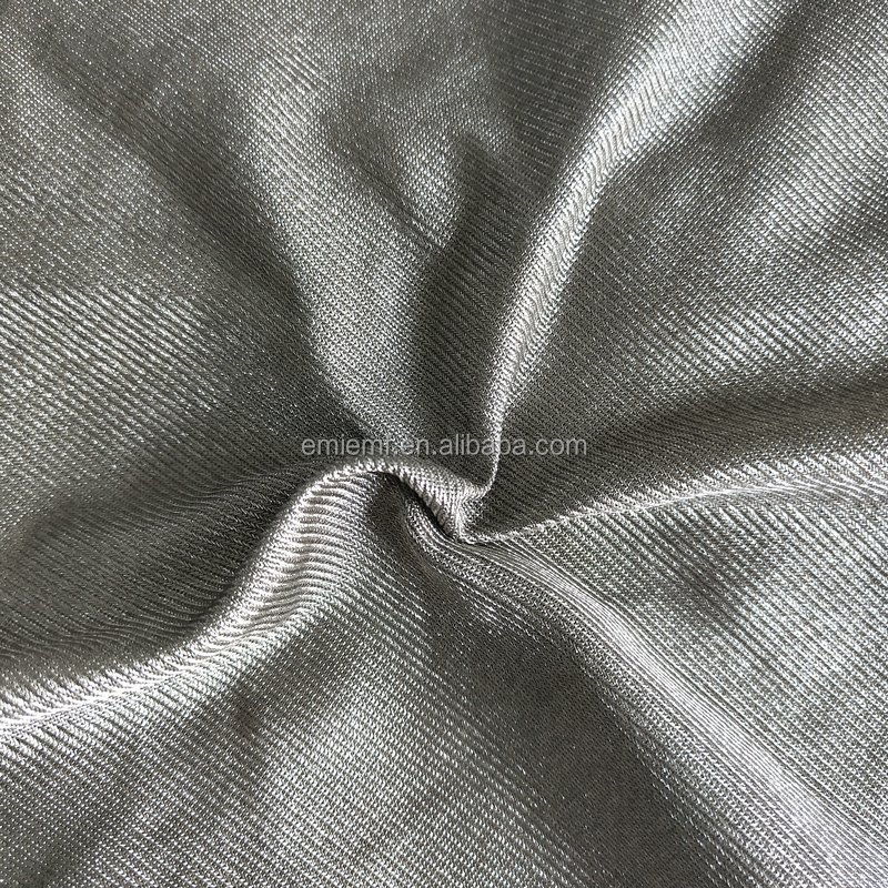 BLOCK EMF Knitted Elastic EMF Protection Anti Radiation Fabric Conductive Silver Fiber Fabric