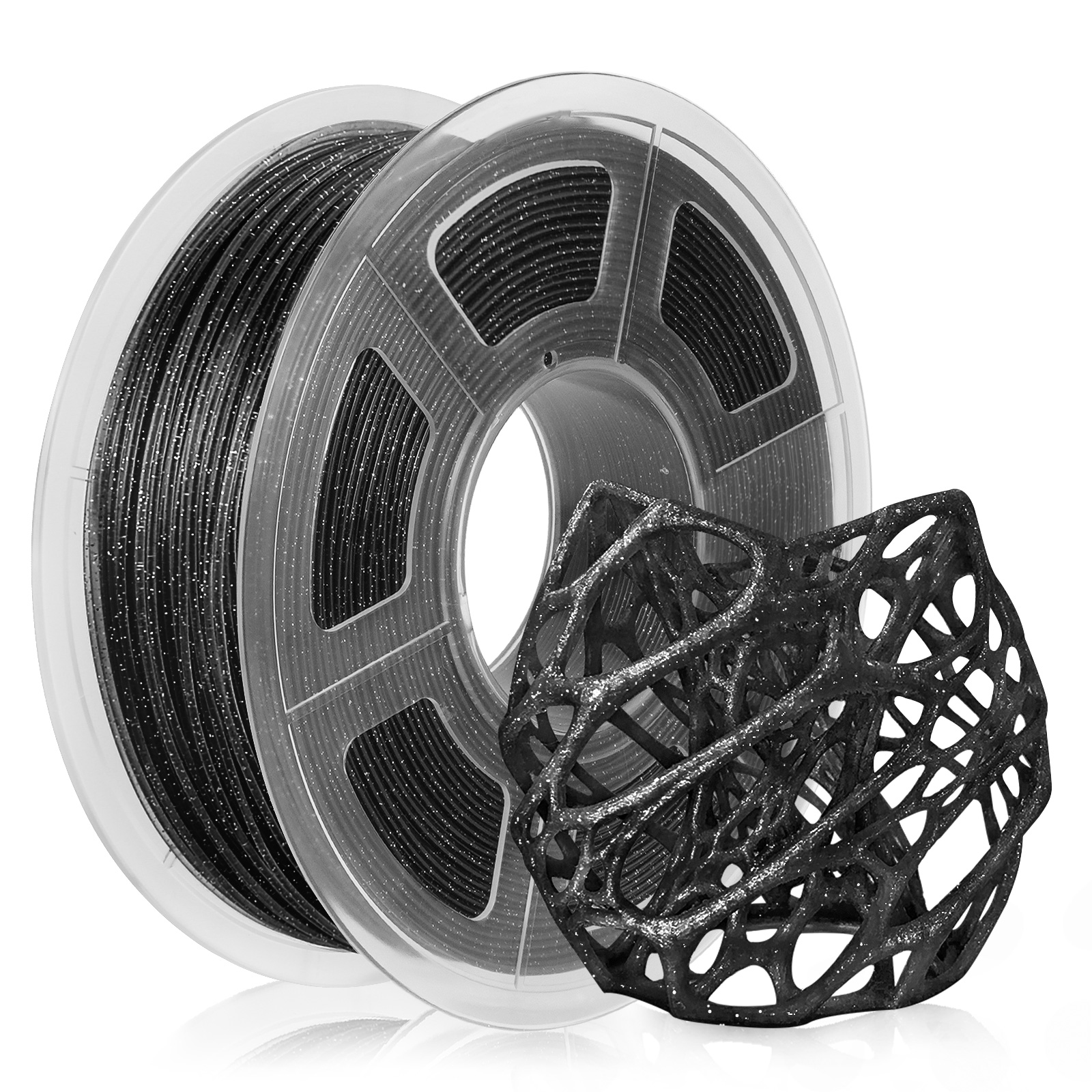 Новое поступление PLA Мерцающая 3D-Нить черного цвета