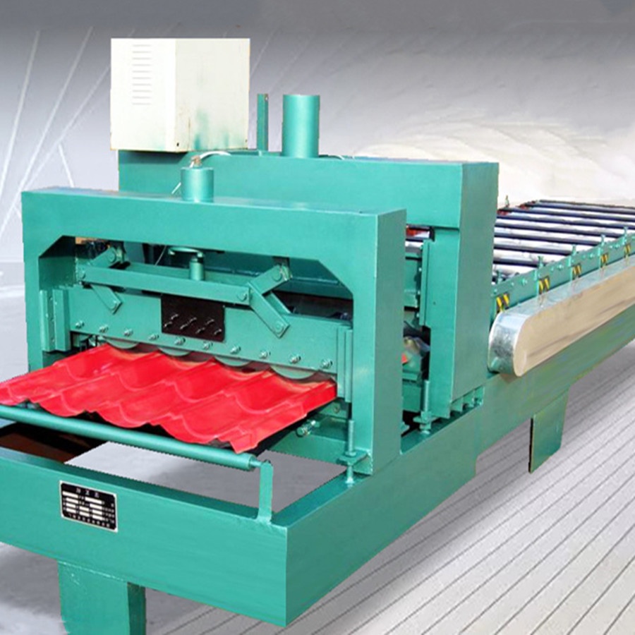 NANXIANG STEEL zinc roofing glazing tiles press equipment Plc control roll forming machine corrugated device
