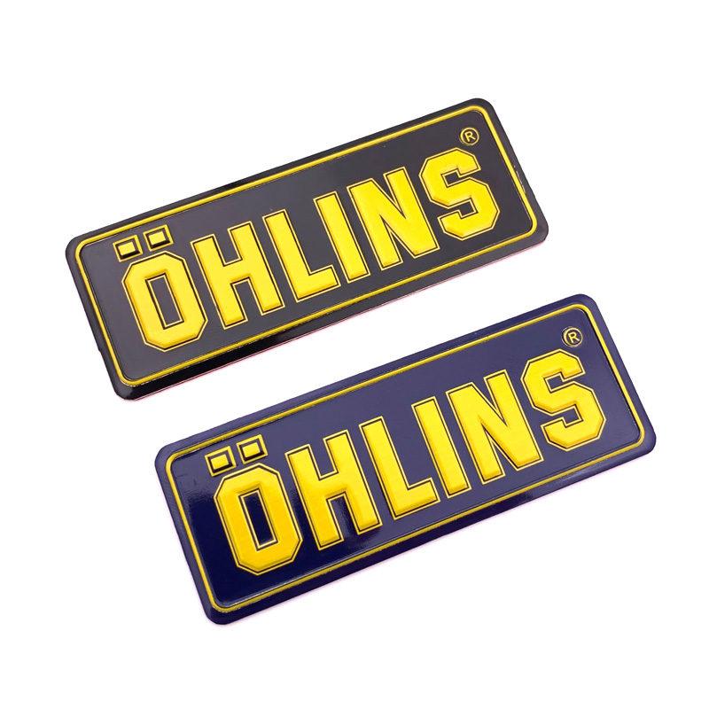 Амортизирующая выхлопная труба для мотоцикла OHLINS, алюминиевая термостойкая наклейка