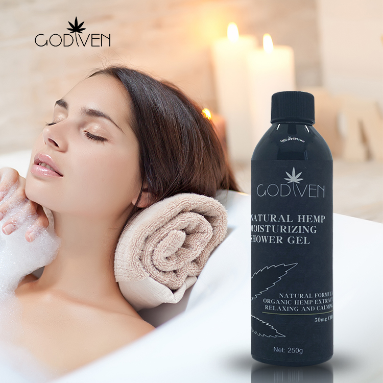 Конопляное масло CBD, масло семян, гель для душа для увлажнения, восстановления кожи и всей кожи, частная этикетка на заказ