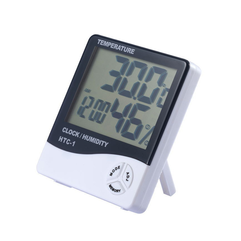 2021 New Design Super Big Digital Hygrometer Household Electronic Alarm Clock Thermometer Humidity Monitor