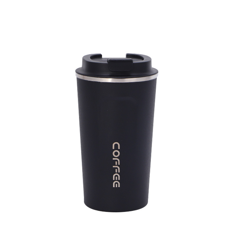 2021Personalized Powder Coating Matt Surface 500ML Stainless Steel Coffee Cups With Lid