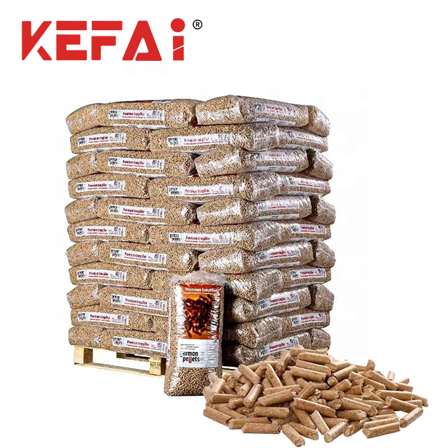 KEFAI 15kg 25KG Bags Packaging Oak Bio Fuel Wood Pellets Whole Sale