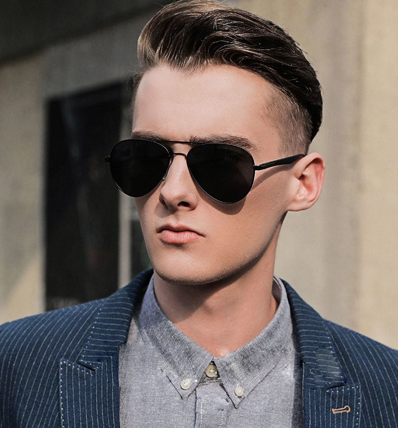 2021 new fashion pilot sun glasses men night vision private custom good quality TAC polarized sunglasses wholesale