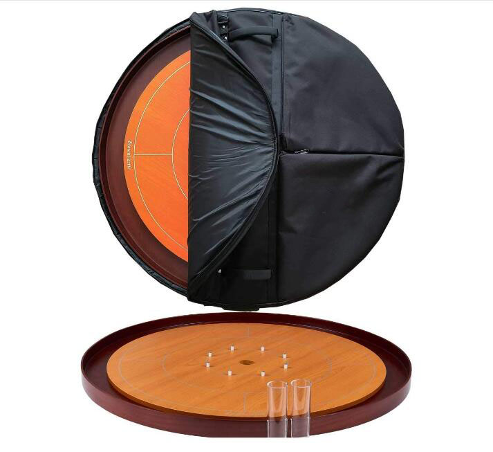 Crokinole Tournament Size Boards or Discs with Carry Case