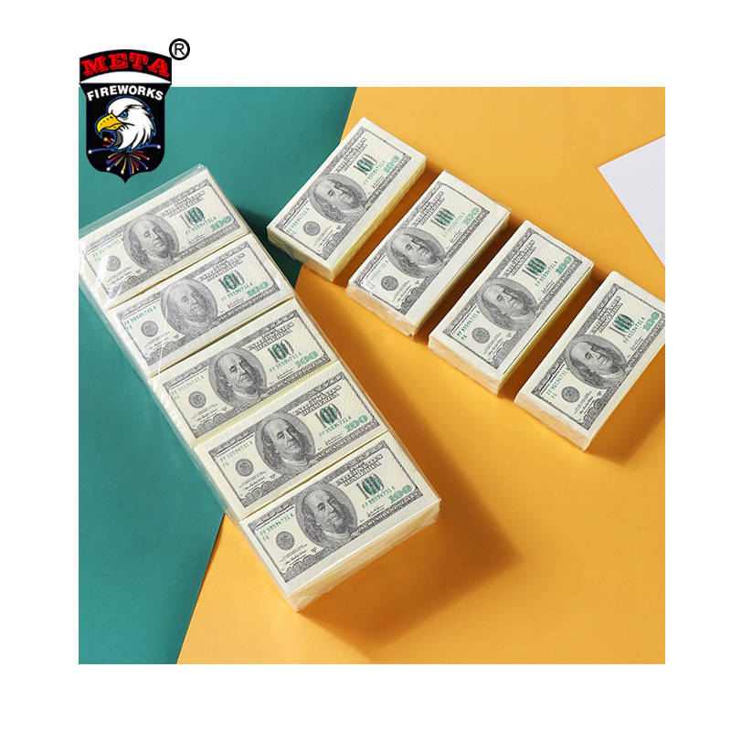 Jogos para festas de entretenimento Pam Dolarlmpresso hot sale Giochi idollar bank Printed dollar banknote handkerchief paper