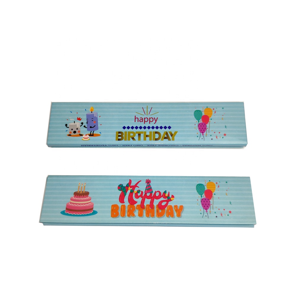 Happy Birthday premium smoking rolling paper 100% natural gum ultra thin slow burning 1 box of 50 booklets