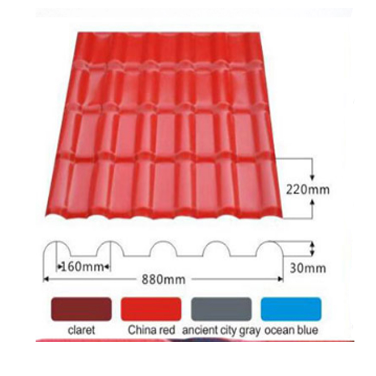 Hot sale waterproof roofing tiles ASA+PVC synthetic resin roofing tiles free sample