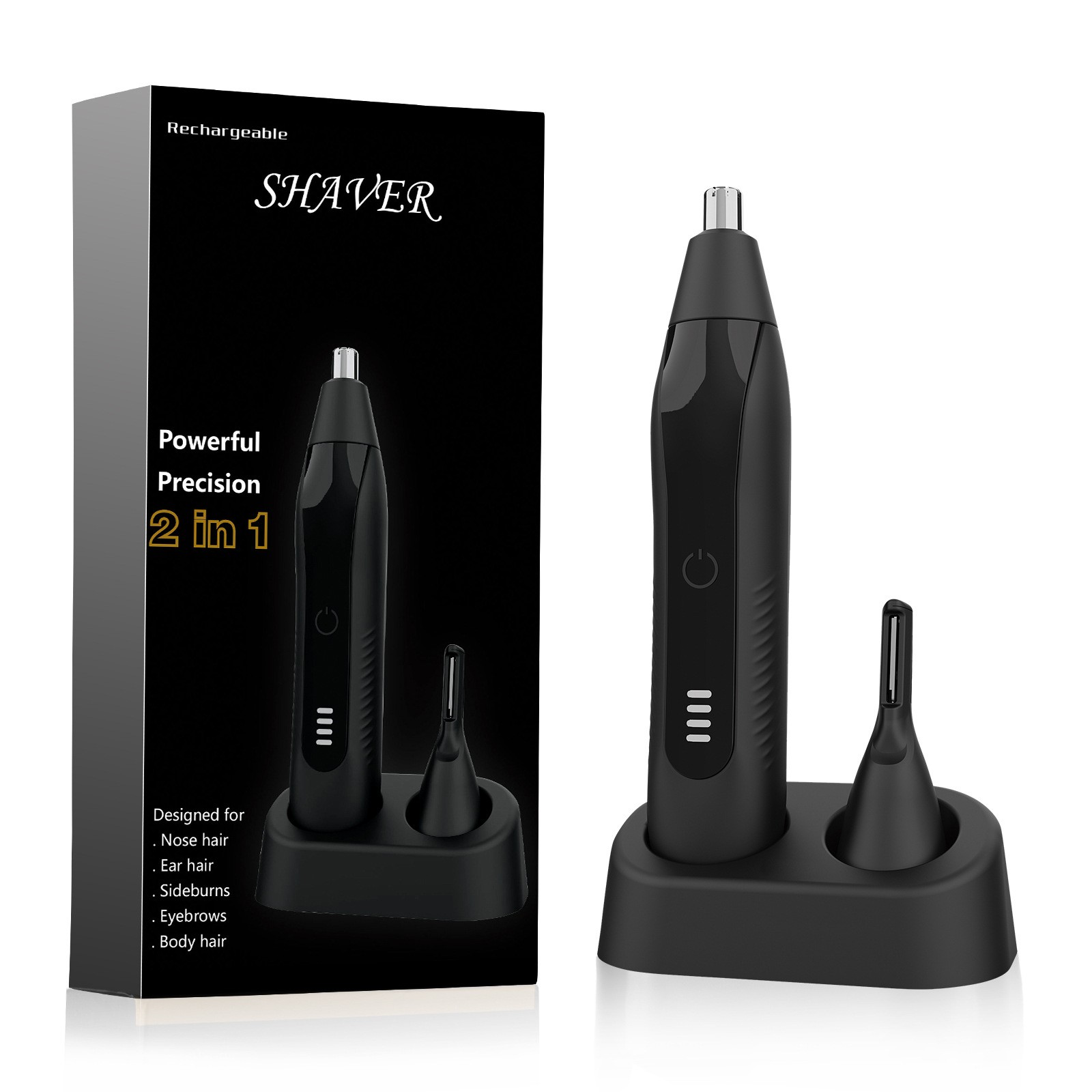 2024 Hot Selling Men Nose Trimmer 2 in 1 ear and nose hair trimmer clipper