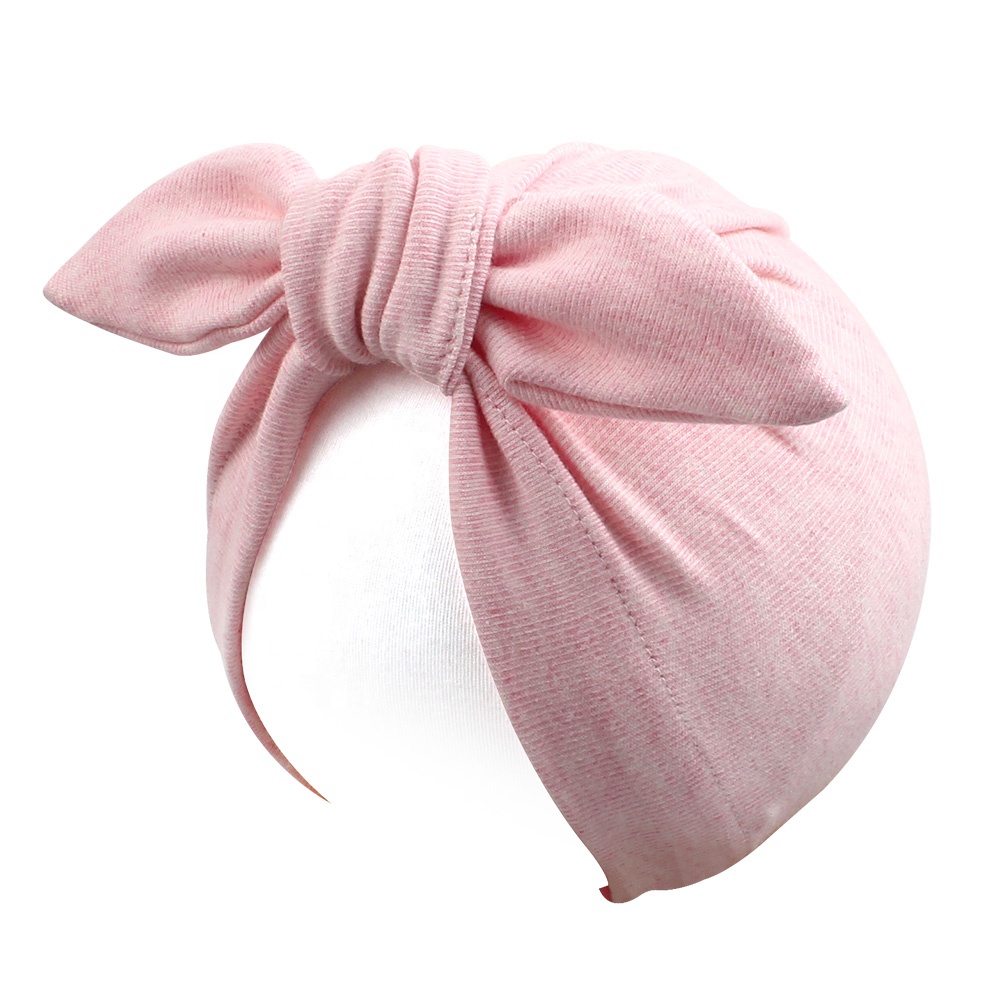 Colorful Winter Hospital Toddler Hat Customized 100% Organic Cotton Infant Beanie Newborn Rabbit Ears Hat for Baby Girl Autumn