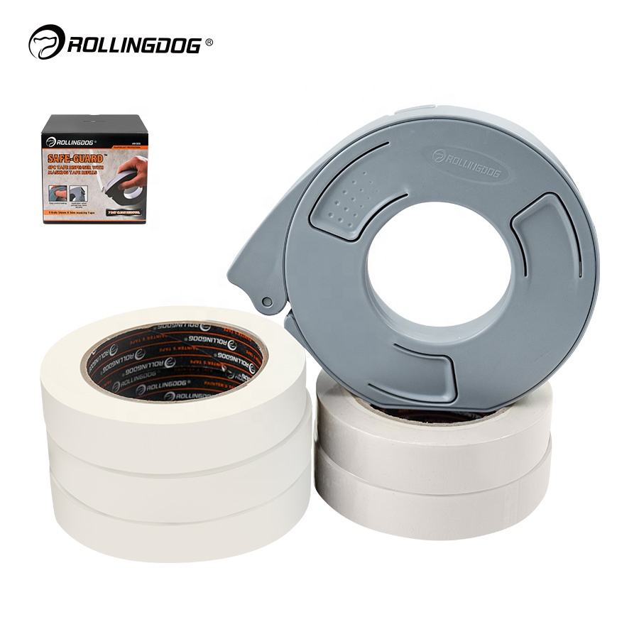 ROLLINGDOG 5 Rolls Painter Low Tack Keeps the edge of the tape Clean Wide Paint Tape Flim Masking Tape Applicator Set