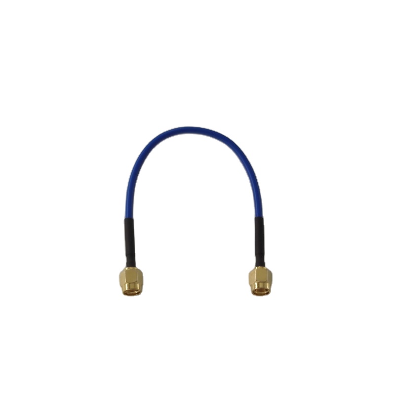 Semi-flexible RG405 Cable Assembly Jumper With SMA Reverse Polarity Male To SMA Reverse Polarity Male Connectors