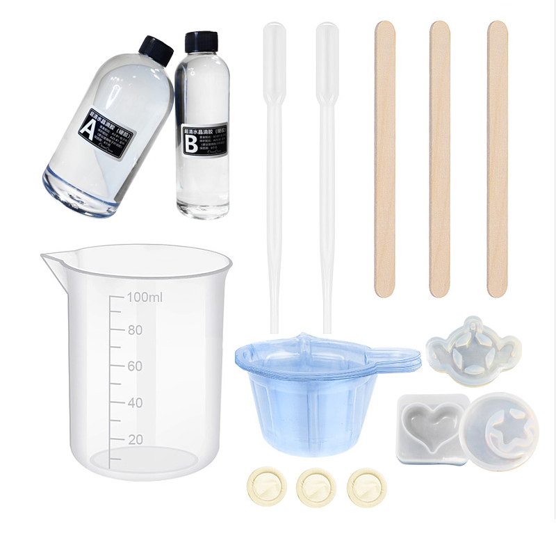 HD and high transparent 1kg DIY Clear Double Component Epoxy Resin AB Glue kit