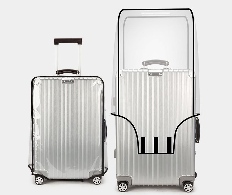 JUSTOP Customized Transparent Waterproof 18-32 Luggage Protective Cover for Spinner Wheels Suitcase