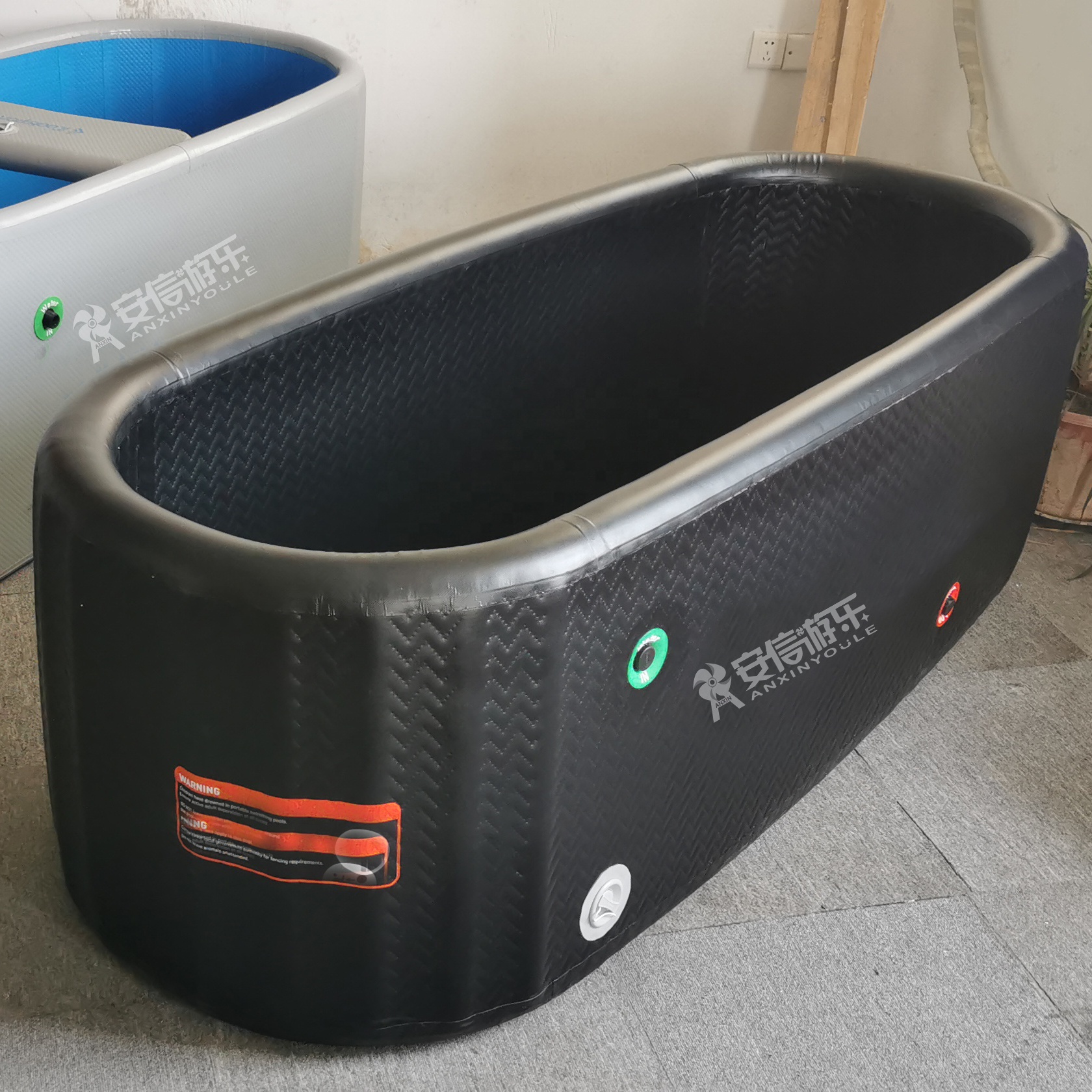 Customized size double wall fabric double layer inflatable ice bath pool