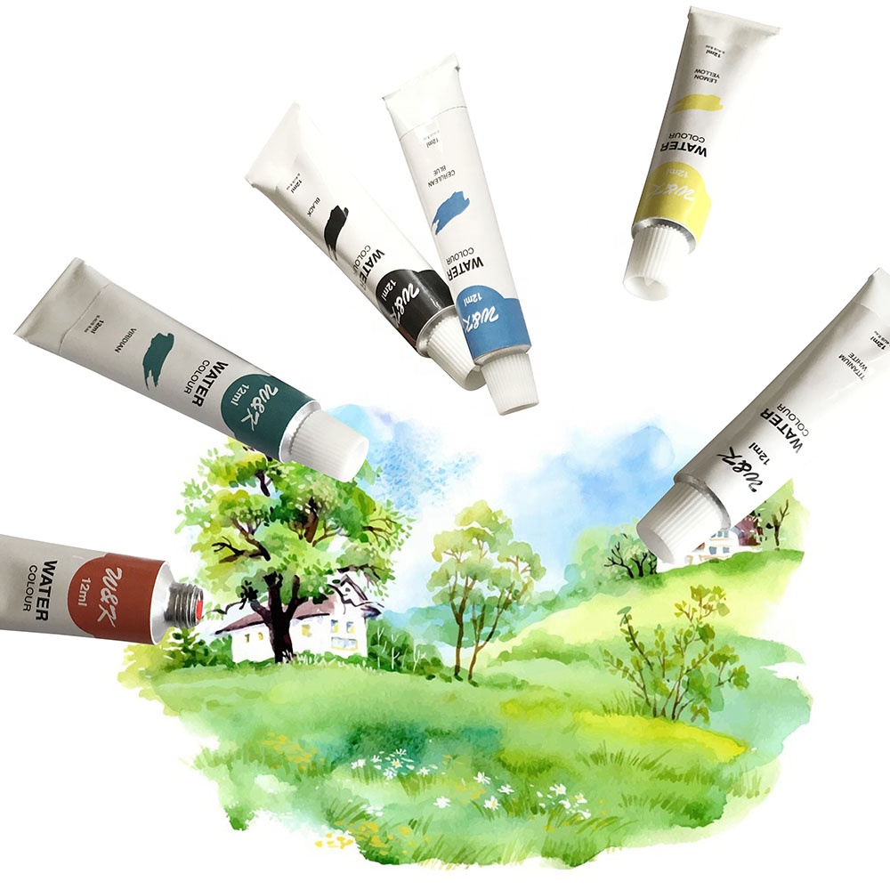 Custom professional artist kids drawing washable watercolor paint set for art