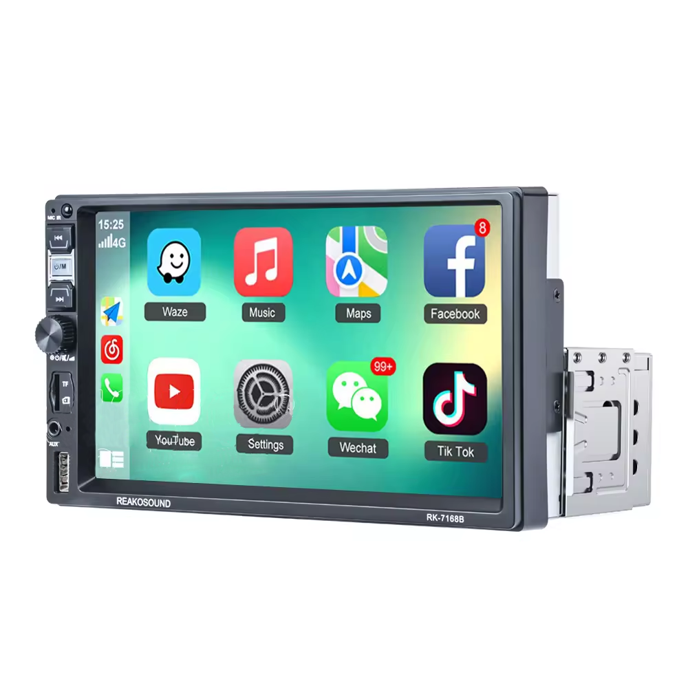 7 Inch 1 Din Car Radio MP5 Player Mirror Link FM BT With Carplay Stereo HD Reversing Touch Screen