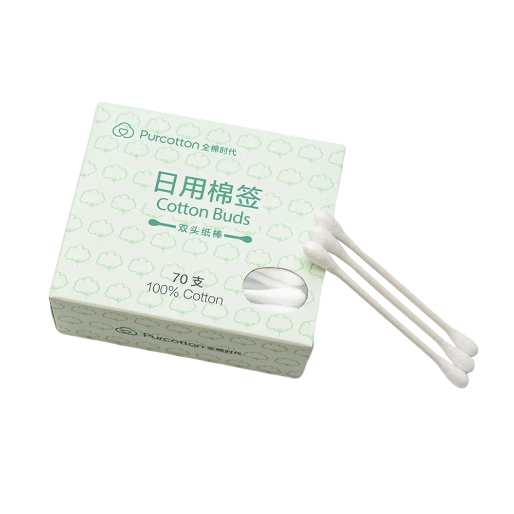 Winner OEM/ODM Factory Price Paper Stick Free Natural 100% Biodegradable Cotton Buds Swab for Lipstick Make Up
