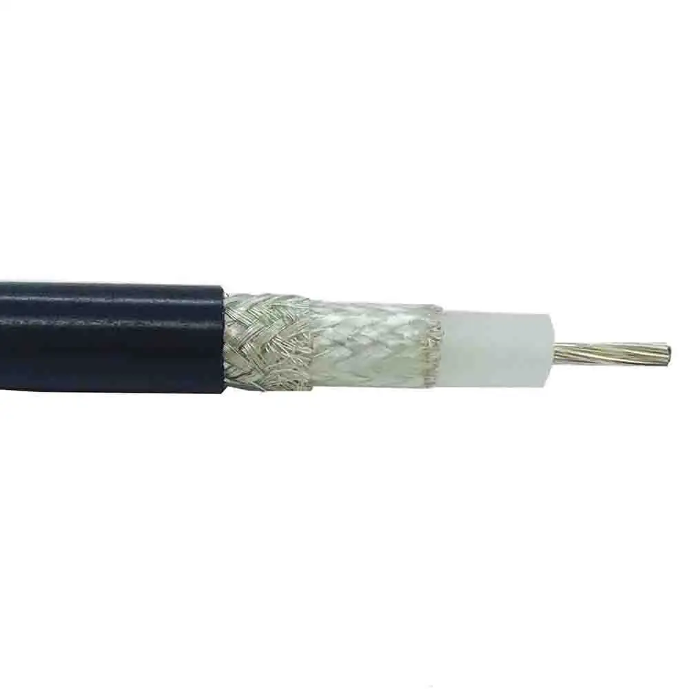 Flexible Coaxial Cable double shielded PVC RG214 Coax Cable