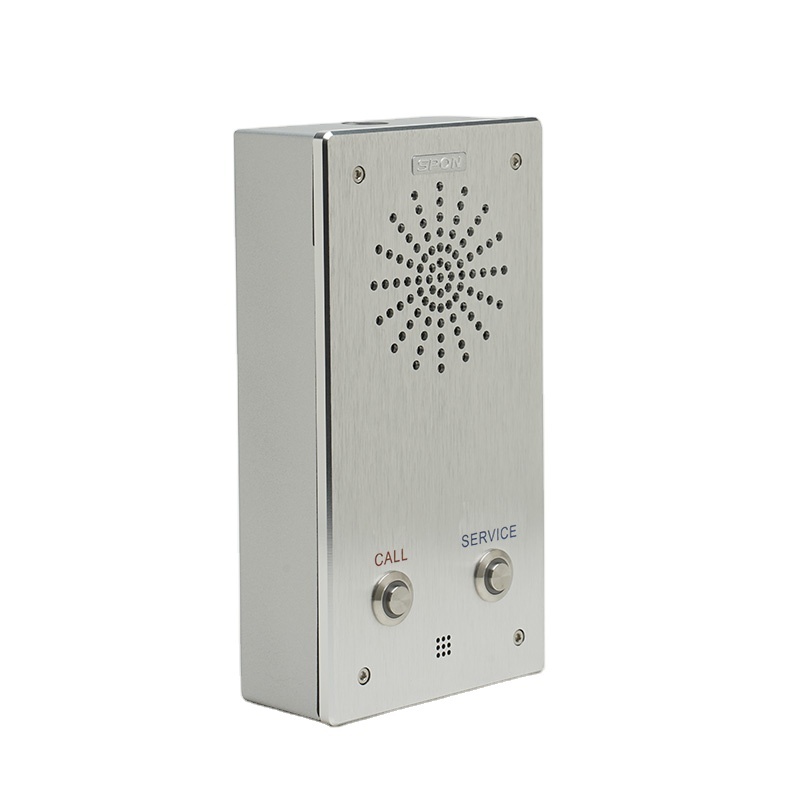 SPON IP Audio Intercom Paging Panel Phone with Dual-button design access control panel sturdy and durable industry intercom
