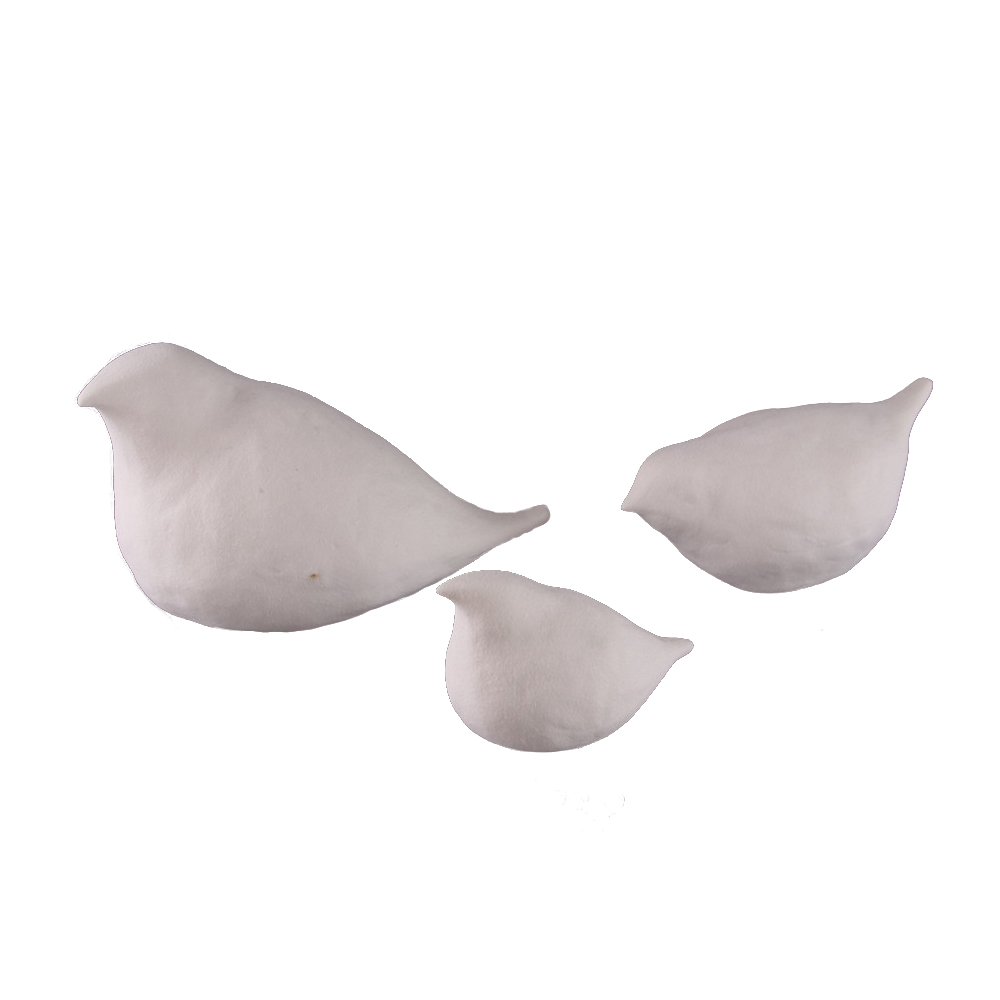 white unpainted ceramic modern bird shaped ornaments animal figurines wholesale