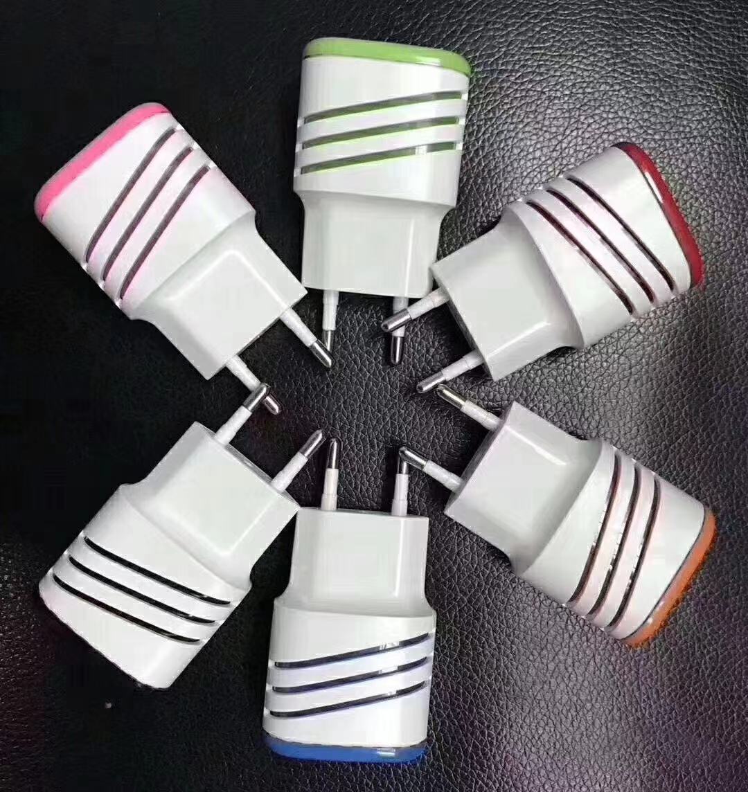 Popular cross grain smart 2A mobile phone charger support custom made 2 usb travel adapter without cable