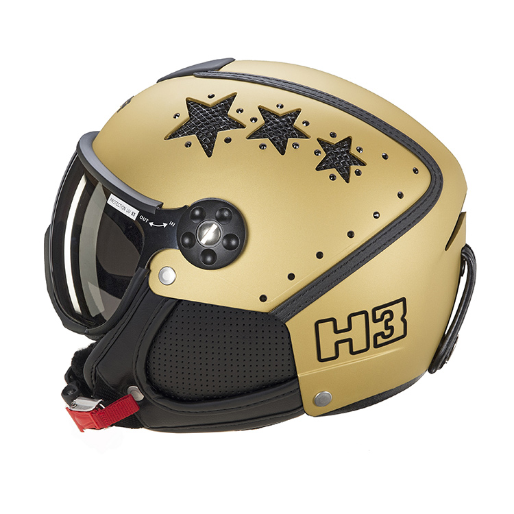 H3 311 Gold Angel Matte Ski Helmet Snow Ski Helmet With Visor
