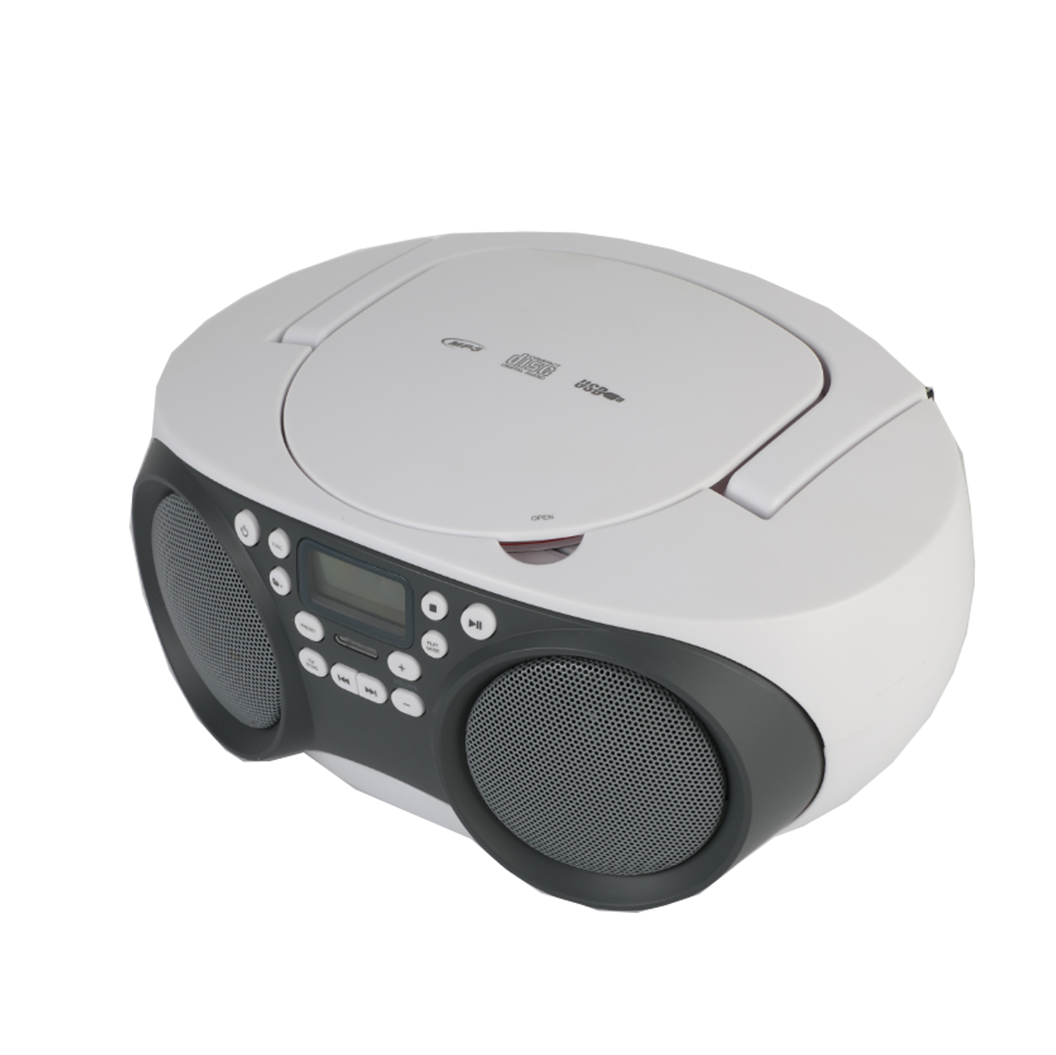 Домашний портативный FM AM радиоприемник Boombox CD проигрыватель ЖК-дисплей Повтор памяти