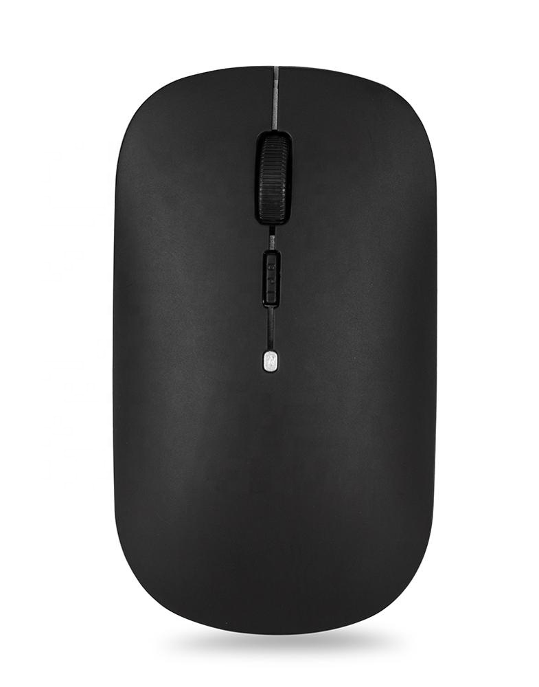 Custom Logo Computer Accessories Wholesale Black 2.4G Bt Advanced Optical Wireless Mouse