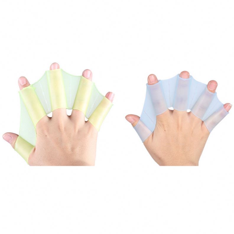 1Pair Swimming Pool Hand Finger Fin Learning Game Water Sports Finger Wear Pool Party Toys for Children Adult Toy Pool Accessory