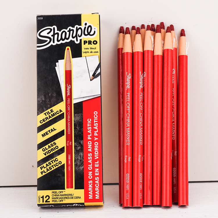 Высококачественные китайские маркеры Sharpie, карандаши, восковые карандаши Chinagraph для стекла, целлофана, ткани, кожи