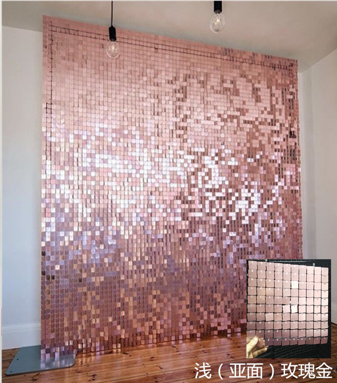 C-SWB001 2021 high end sequin wall backdrop panel customization luxury event stage 4D Sequin Shimmering Wind Flapping Wall