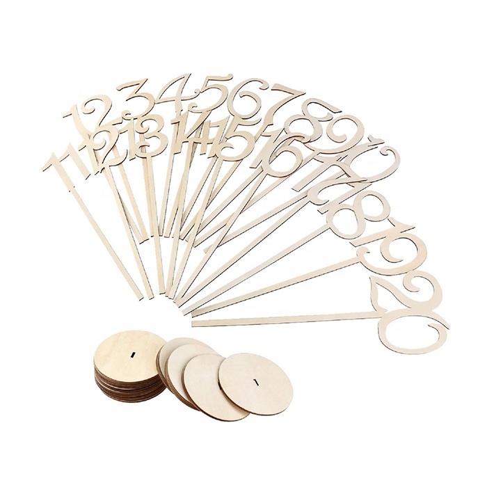 Wedding Occasions Laser Engraved Wedding Table Numbers Table Number Wood Picks