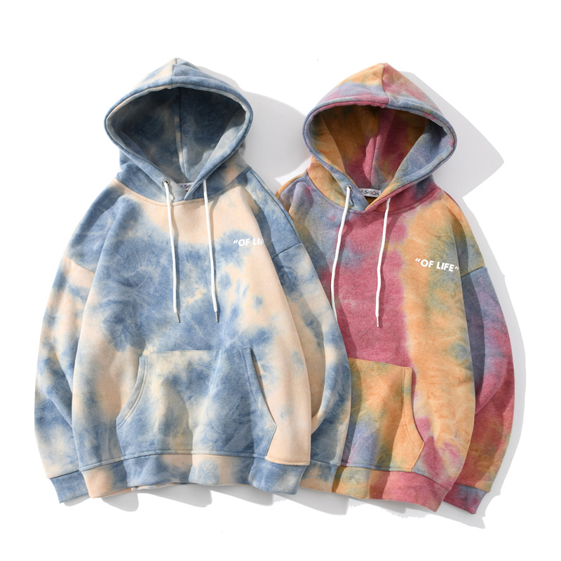 Модные мужские новейшие толстовки в стиле хип-хоп, толстовка с принтом tie dye, мужские толстовки для мальчиков