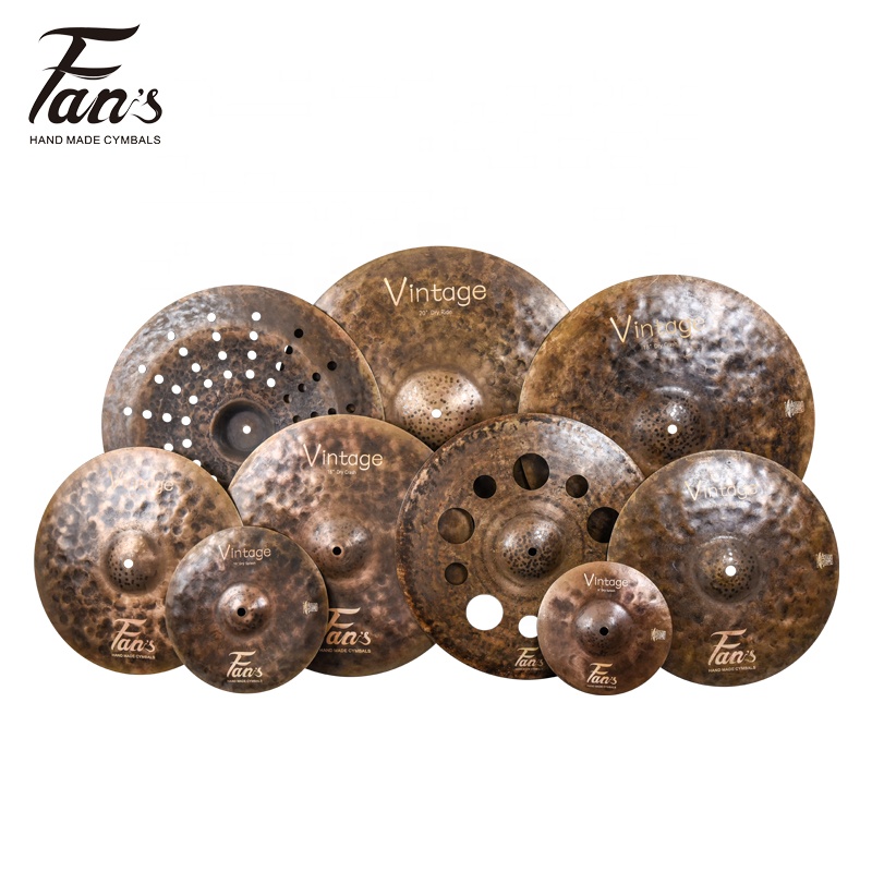High quality FANS Cymbals B20 100% handmade VINTAGE DRY Series 5pcs Pack set DRUM