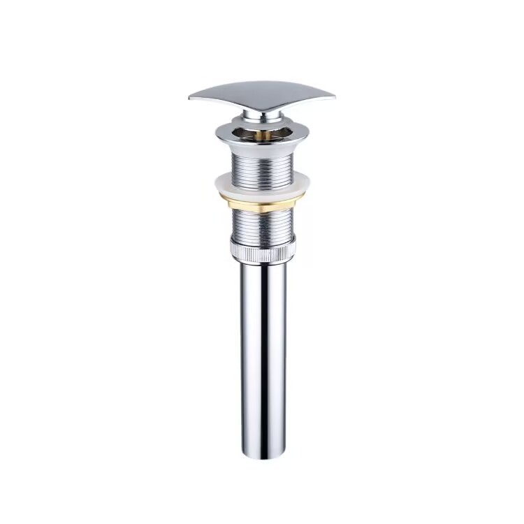 Hot Selling Modern Universal Drain Stainless Steel Pop-Up Basin Sink Drainer from China Bathroom Application Undermount Brass