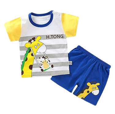 New Summer Children's Clothing for Boys and Girls Aged 0-6 Years Old T-shirts 2-piece Suit for Men and Women Baby Suits