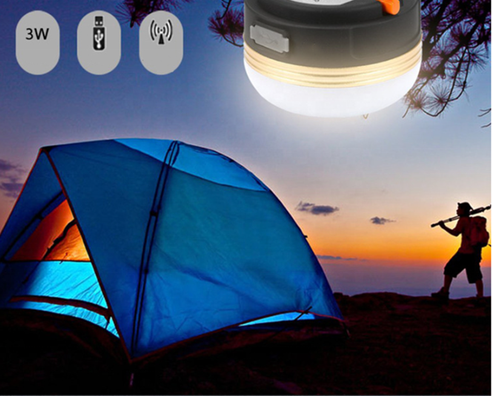 Biumart Custom LED Camping Lantern Rechargeable Modes Power Bank Waterproof Perfect Polestar Camping Light With Mini Flashlight