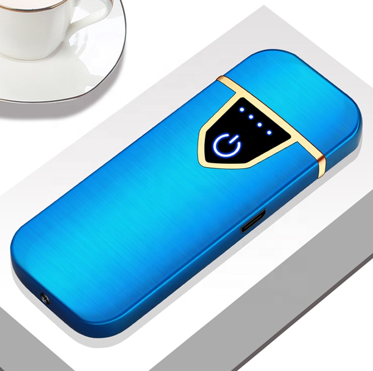 Электрическая зажигалка с USB-зарядкой, зажигалка с пользовательским логотипом и сенсорным экраном для курения