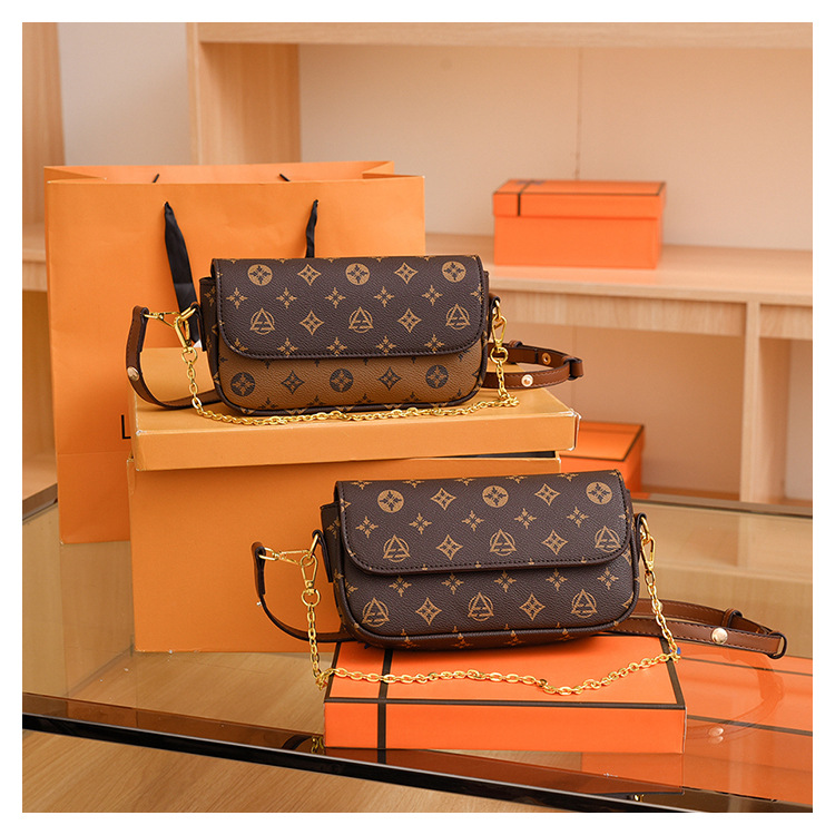 Fashion designer bags luxury purse with box Flap Shoulder Bag Pu Leather Handbags Waterproof Sling Handbag For women