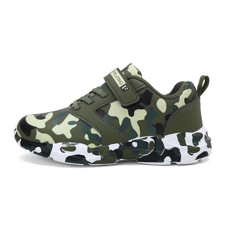 Winter Warm Leather Outdoor Kids Sports Footwear Camouflage Shoe Boys Gender Sneakers Children Casual Shoes