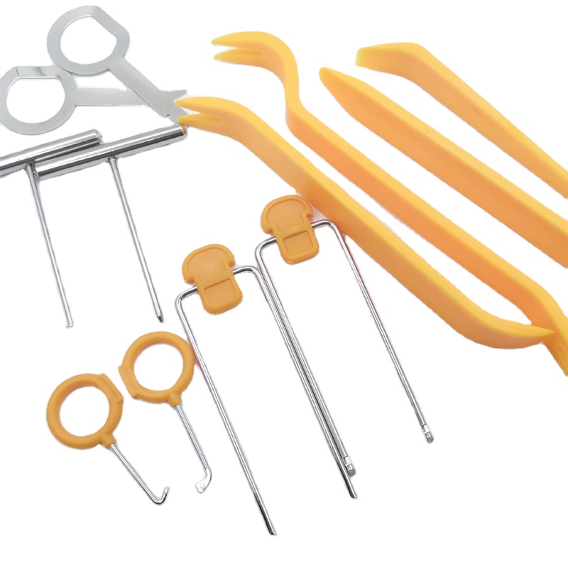 Clips 12pcs Car Radio Panel Door Clip Dent Panel Repair Tools Dashboard Removal Tool Car Pry Tool Kit