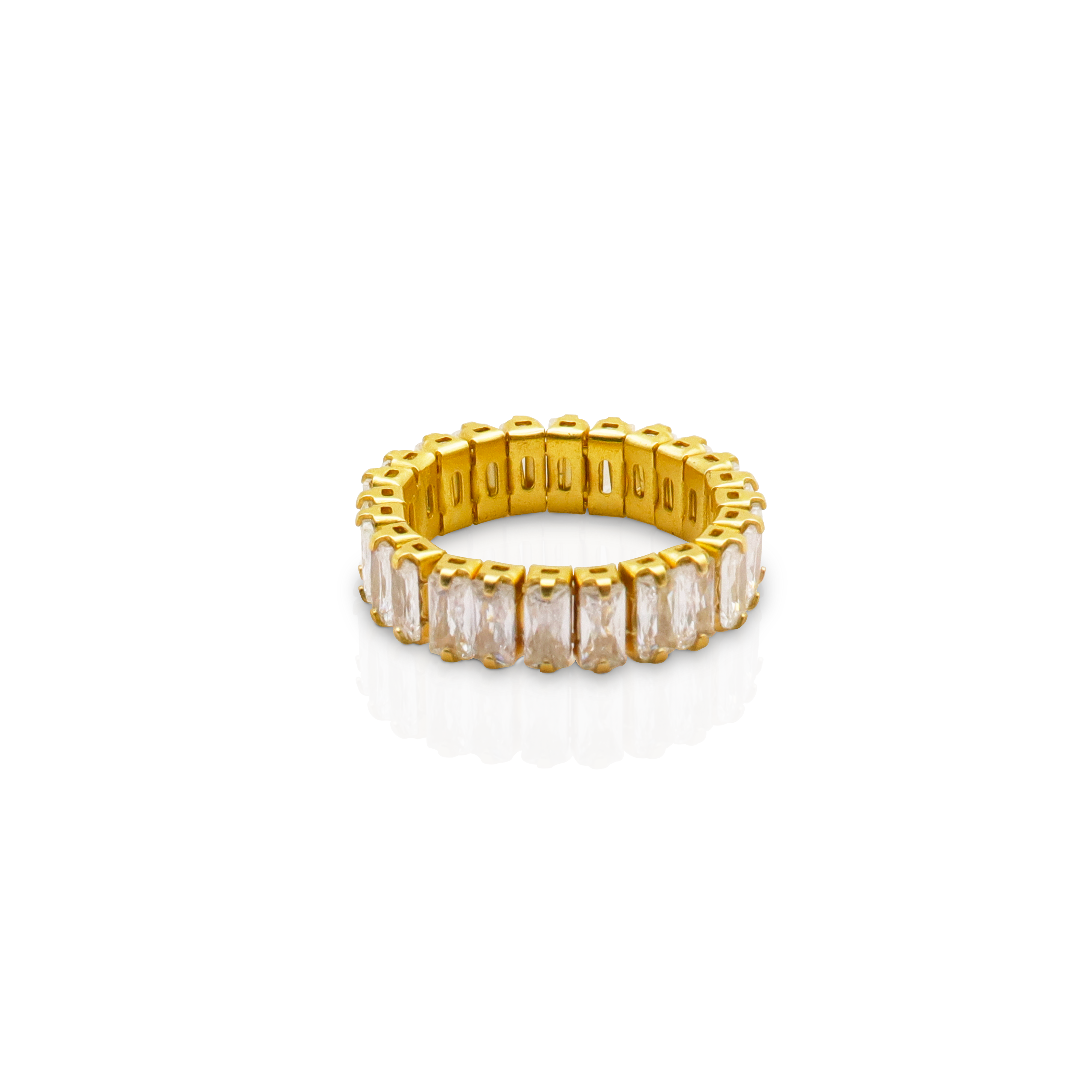925 стерлингового серебра кольцо 18k, позолоченное изумруд огранки кубического циркония cz Кольцо из стерлингового серебра