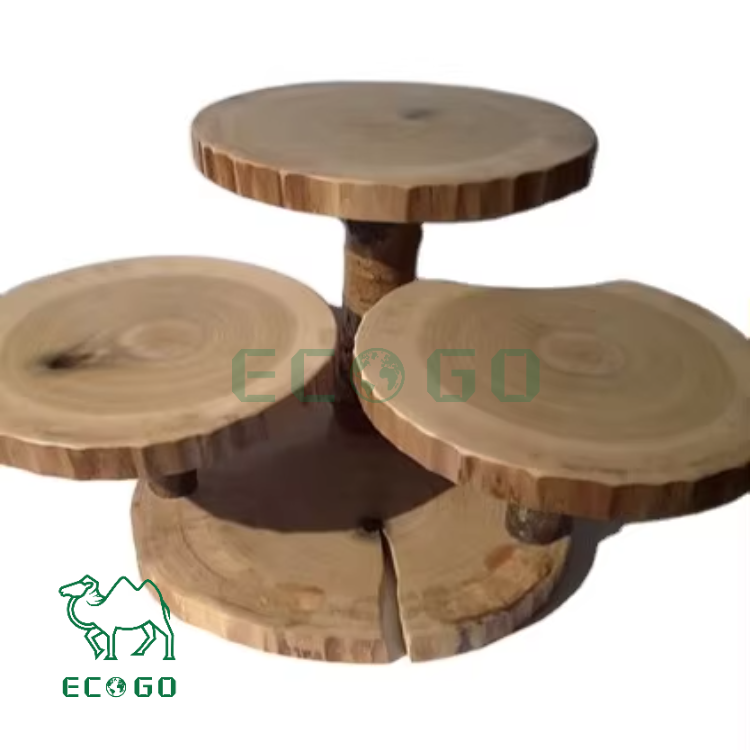 3 Tier Cupcake Stand and Serving Tray Wedding Cake Stand and Tea Party Decorations Handmade Rustic Wood Cake Stand Set